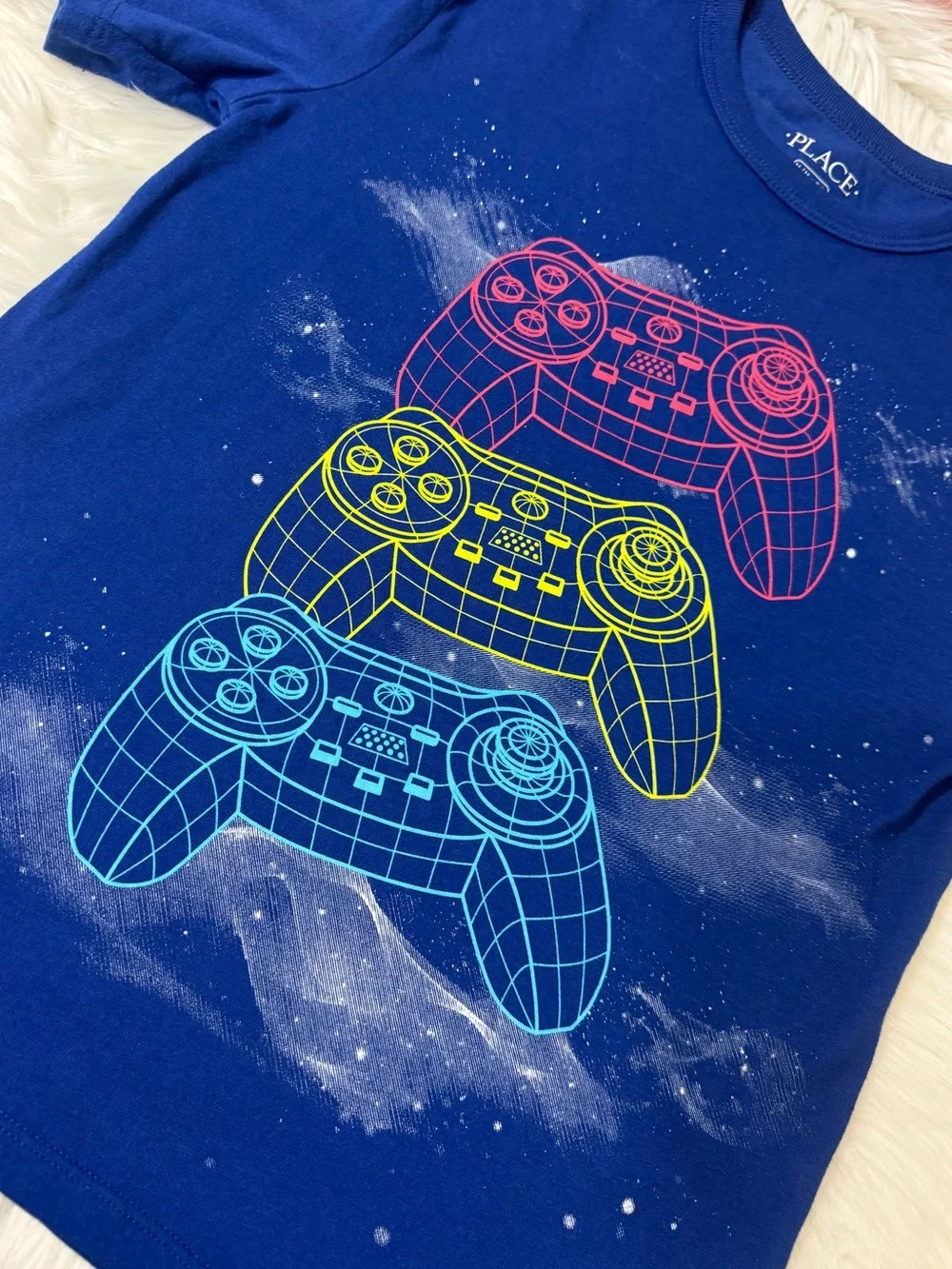 The Children’s Place Blue Graphic T-Shirt - Boys Size M (7/8)